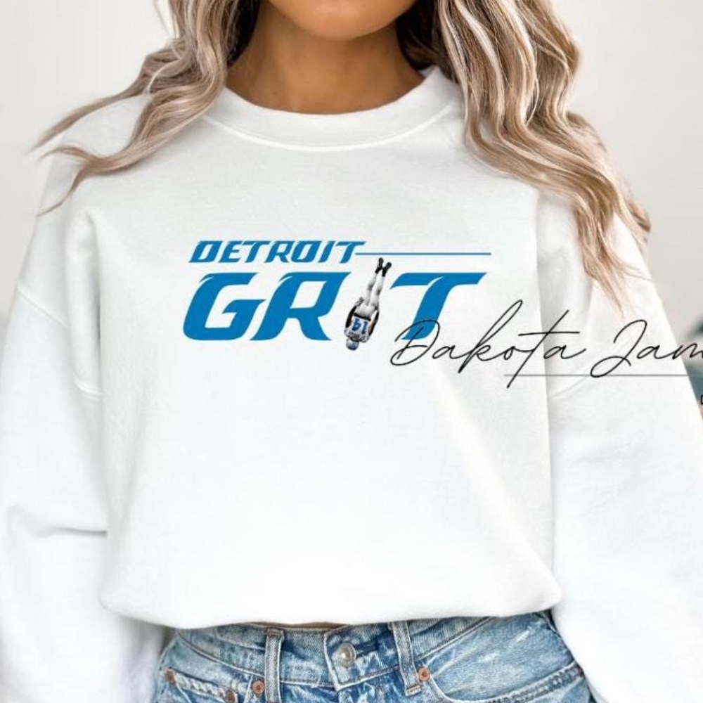 NEW Unisex Detroit Grit/ Detroit Lions Crewneck